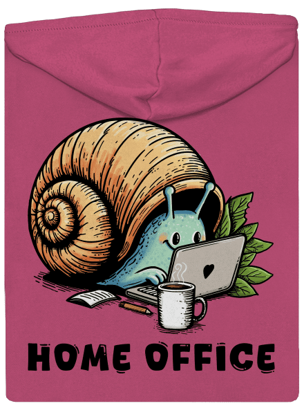 Šnekův home office dámská mikina na zip Magenta