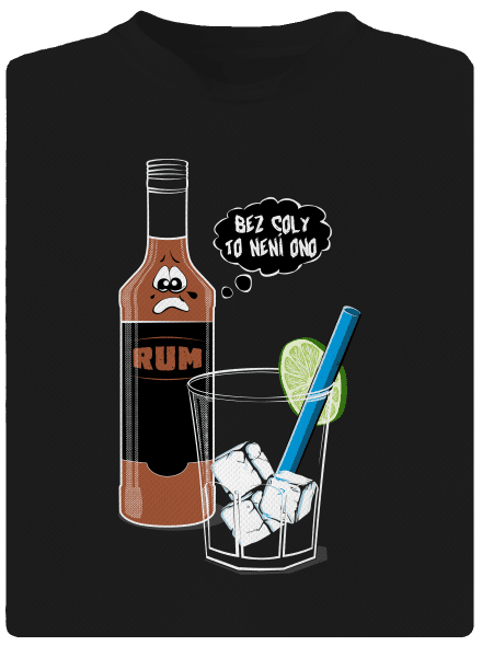 Rum a Cola pánské sportovní tričko Black