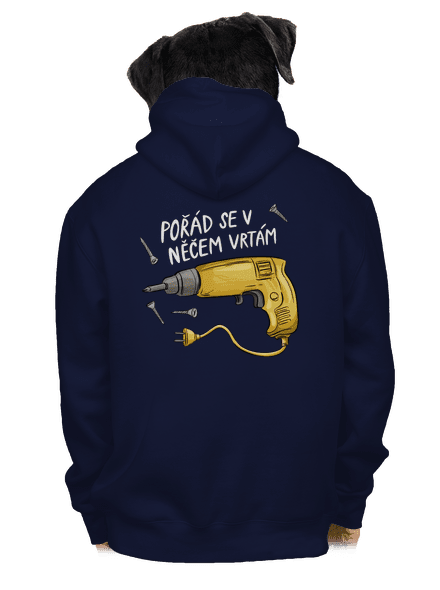 Vrtám pánská mikina na zip Navy