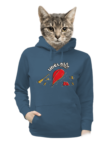Udělal jsem se dámská mikina klokanka Denim