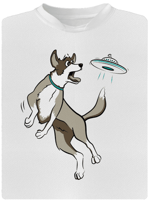 Létající talíř pánské sportovní tričko White