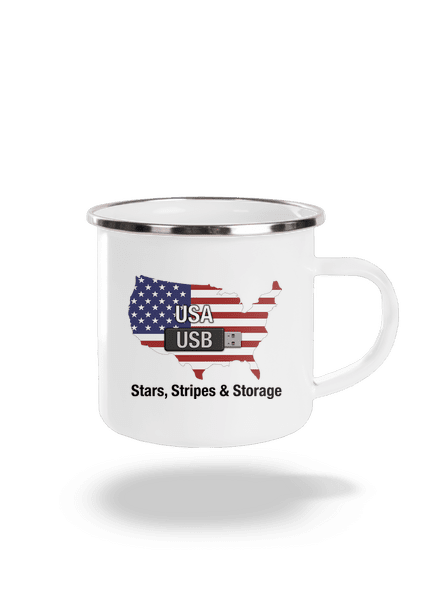 USA a USB plecháček White