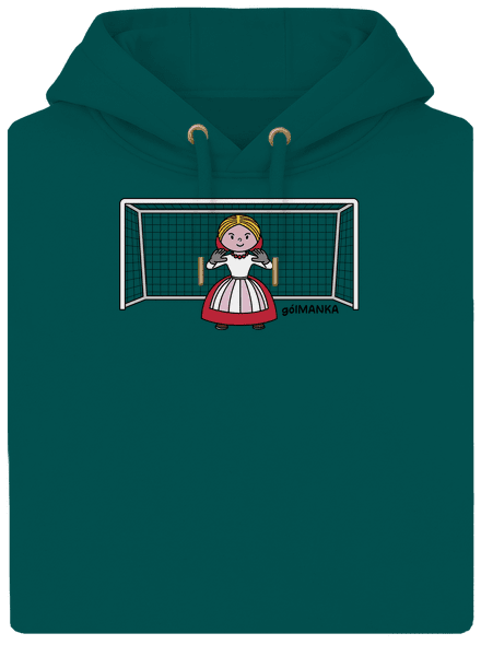 Gólmanka unisex mikina premium Emerald Green