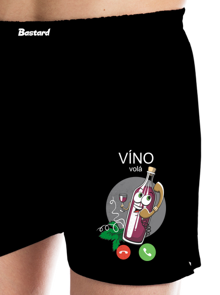 Červené víno volá pánské trenky Black