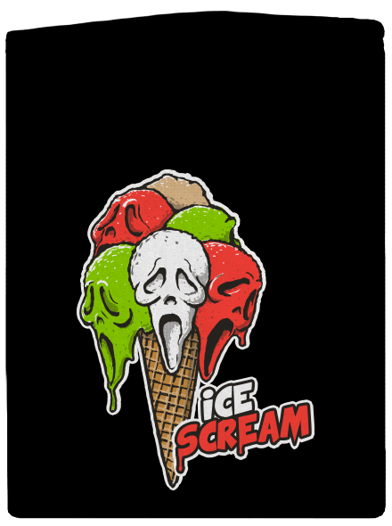 Ice Scream pánská mikina na zip Black