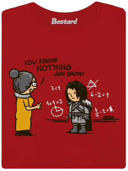 You Know Nothing dámské tričko s lemem Red Mal
