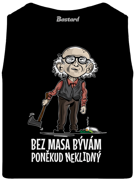 Neklidný bez masa pánské tílko Black