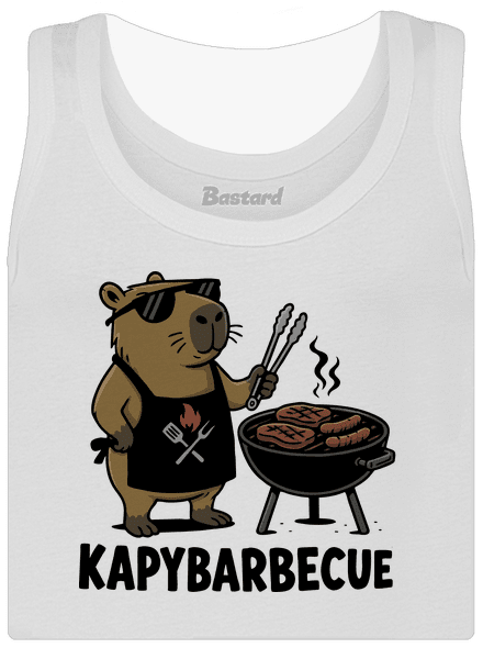 Kapybarbecue dámské tílko klasické White