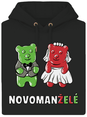 Novomanželé z želé unisex mikina premium Dark Black