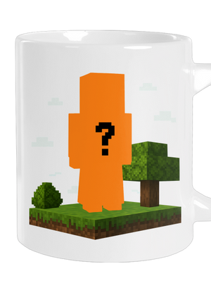 Minecraft z vlastní fotky velký hrnek White