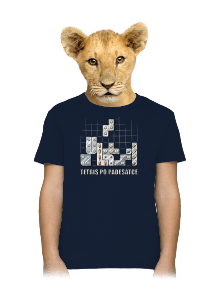 Tetris dětské tričko Navy
