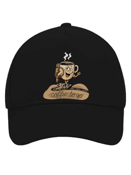 Coffee to go kšiltovka baseballka Black