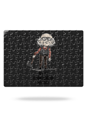 Neklidný - vlastní text puzzle White