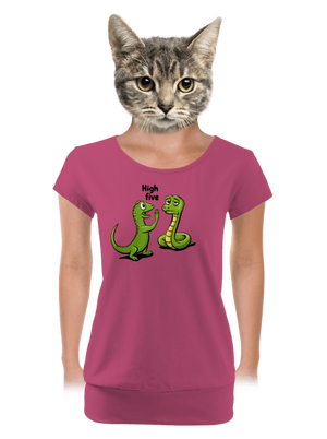 High Five dámské tričko s lemem Magenta