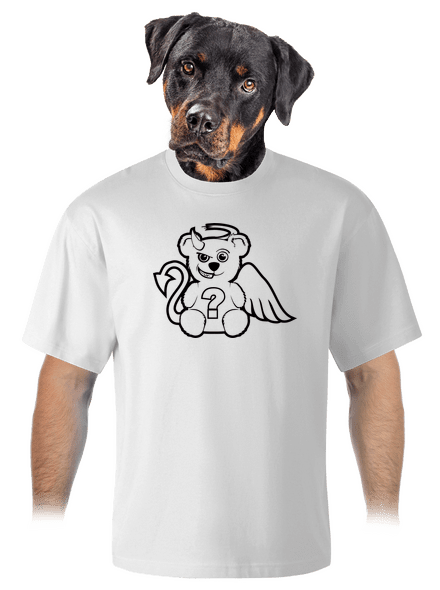 Omalovánka: Anděl vs. ďábel unisex tričko oversized White