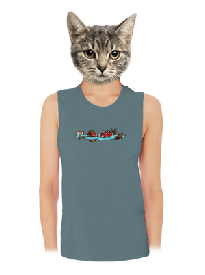 Kachny dámské tílko volné Heather Deep Teal