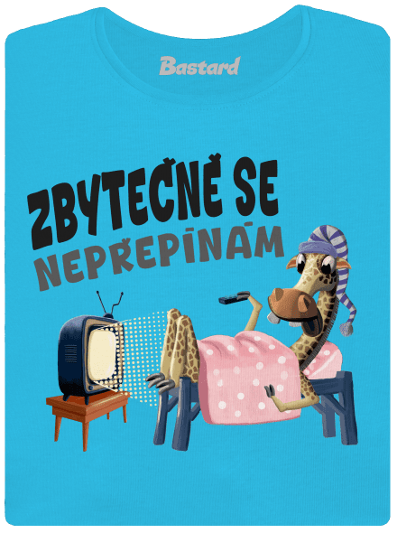 Zbytečně se nepřepínám dámské tričko s lemem Blue Atol