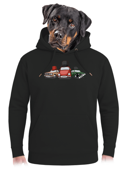 Tři veteráni unisex mikina premium Dark Black