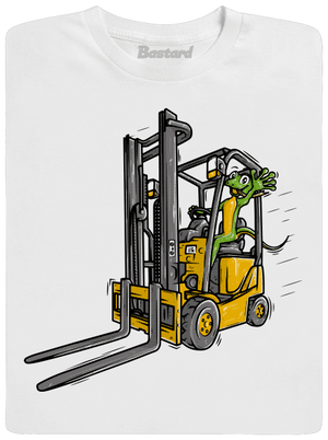 Ještěrka  pánské dlouhý rukáv White