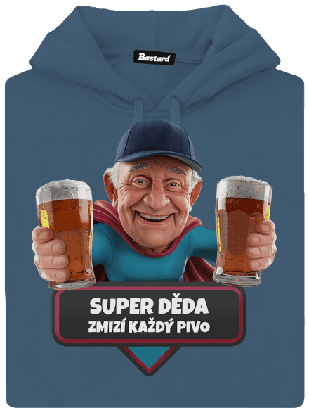 Super děda dámská mikina klokanka Denim