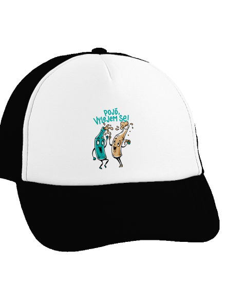 Vylitý kšiltovka truckerka Black cap