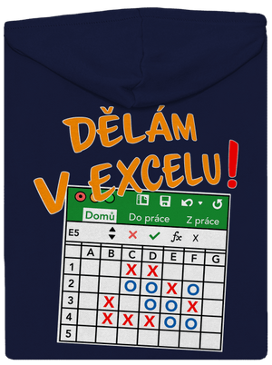 Dělám v Excelu pánská mikina na zip Navy