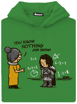 You Know Nothing dětská mikina klokanka Kelly Green AWD