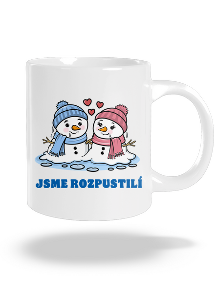 Rozpustilí sněhuláci velký hrnek White