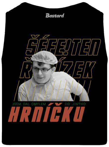 B18: Kluk s řetízkem pánské tílko Black