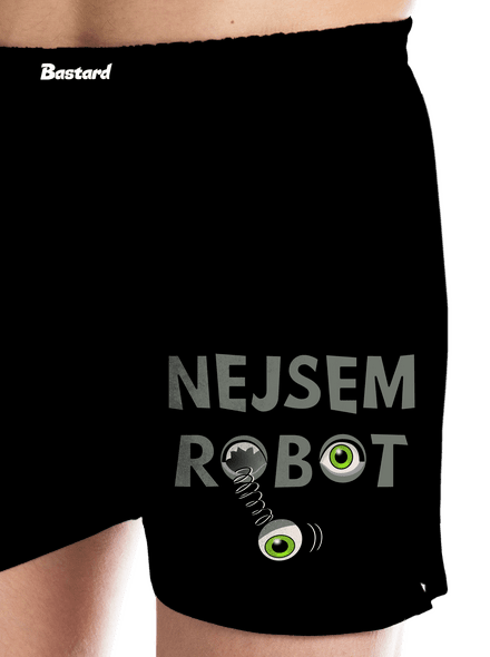 Nejsem robot pánské trenky Black
