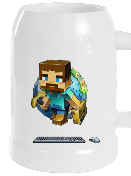 B17: Minecraft půllitr White