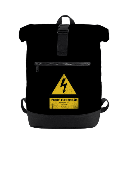 Pozor elektrikář batoh Black