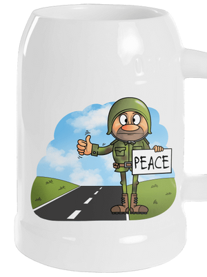 Peace půllitr White