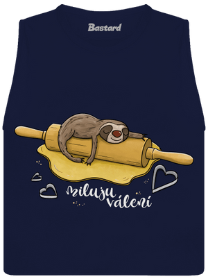 Miluju válení dámské tílko volné Navy