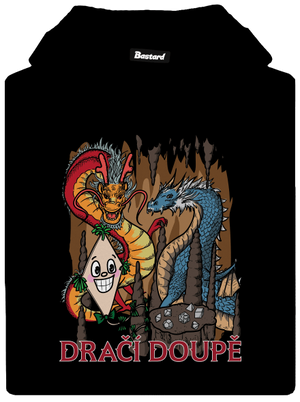 Dračák pánská mikina klokanka Black