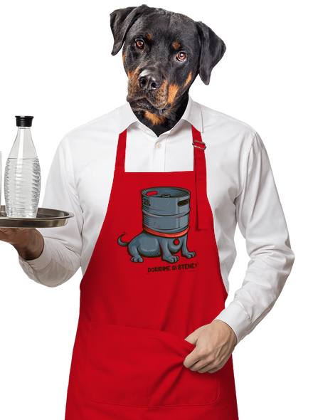 Štěně zástěra Red