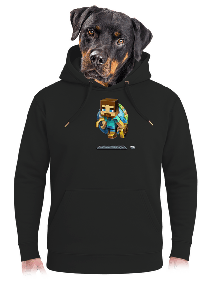 B17: Minecraft unisex mikina premium Dark Black