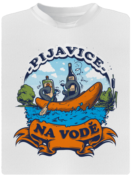 Pijavice na vodě pánské sportovní tričko White