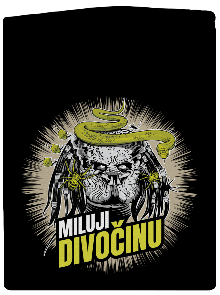 Miluji divočinu pánská mikina na zip Black