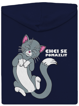 Chci se pomazlit pánská mikina na zip Navy