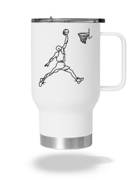 One line slam dunk termohrnek White