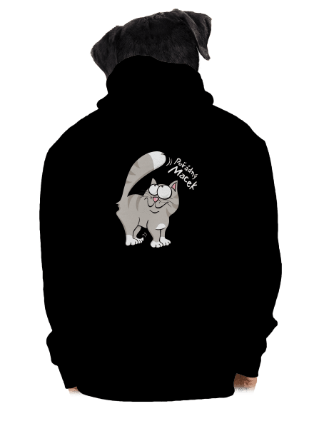 Macek a Micina pánská mikina na zip Black
