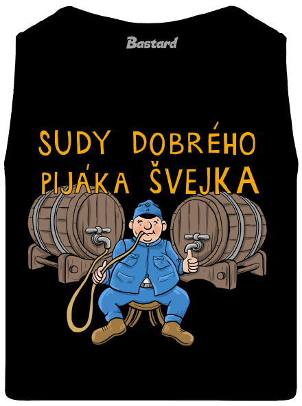 Sudy dobrého pijáka Švejka pánské tílko Black