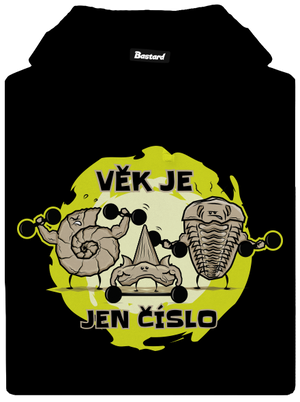 Věk je jen číslo pánská mikina klokanka Black