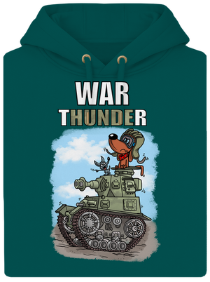 War Hunde unisex mikina premium Emerald Green