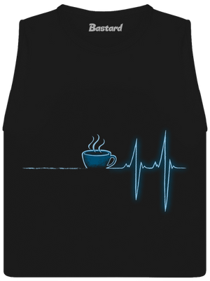 Coffee help dámské tílko volné Black