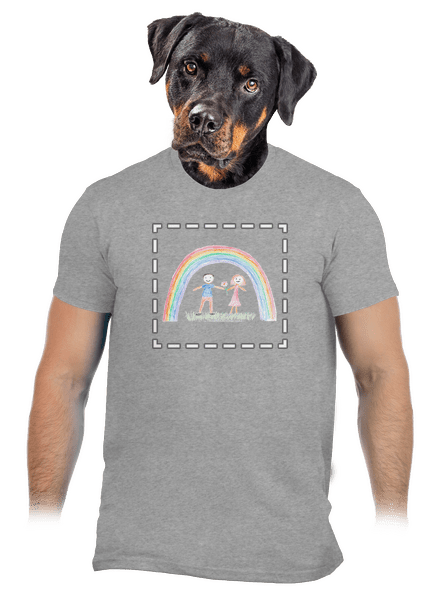 Dětské kresby - nahraj vlastní pánské tričko Sport Grey