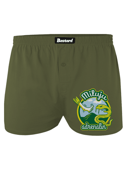 Miluju adrenalin pánské trenky Khaki