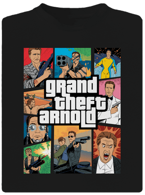 Grand Theft Arnold pánské sportovní tričko Black