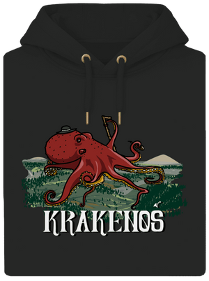 Krakenoš unisex mikina premium Dark Black